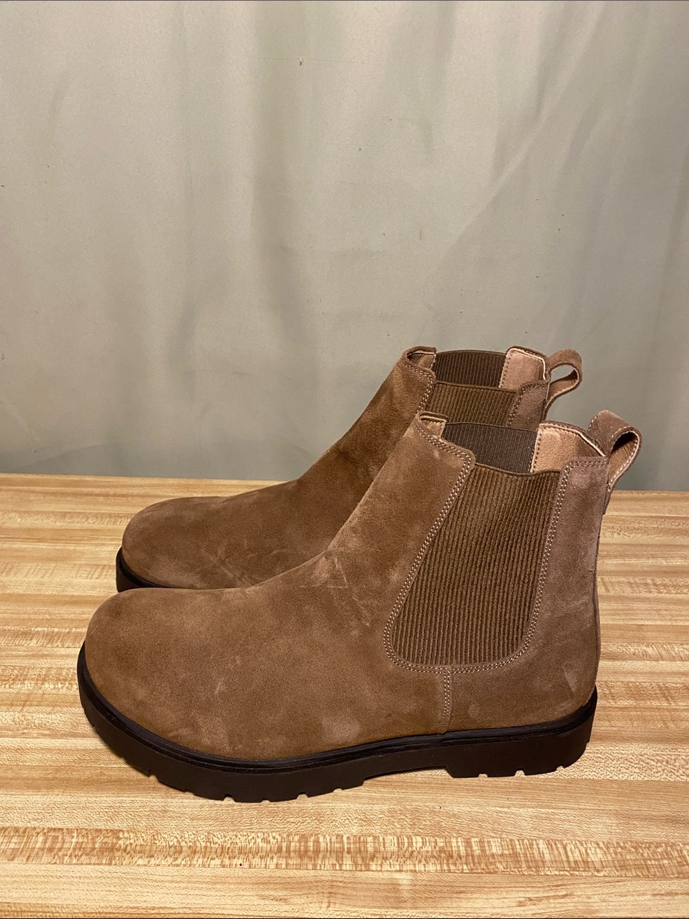 Birkenstock Highwood Slip On Suede Leather Chelsea Boot Dark Tea M 12 NWOT